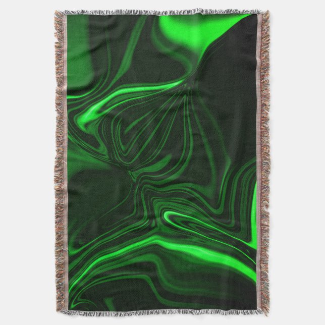 Kurvor och vikbar grönt som är nickelad på mörkens filt (Framsidan Vertikal)