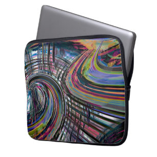 Kurvor tittar som rymdväg, färglös, notad laptop fodral
