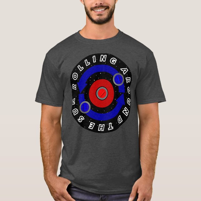 Kurvsten rullande som jordartsbanan t shirt (Framsida)