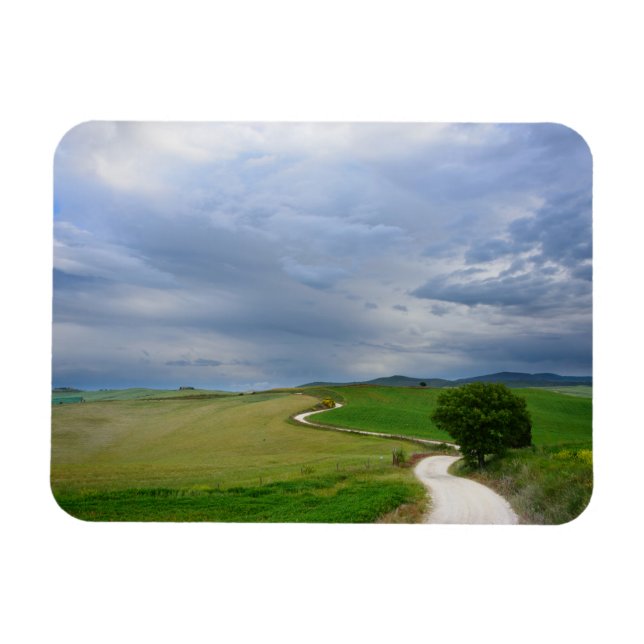 Kurvvägen mot en målmagnetrektangel magnet (Horisontell)