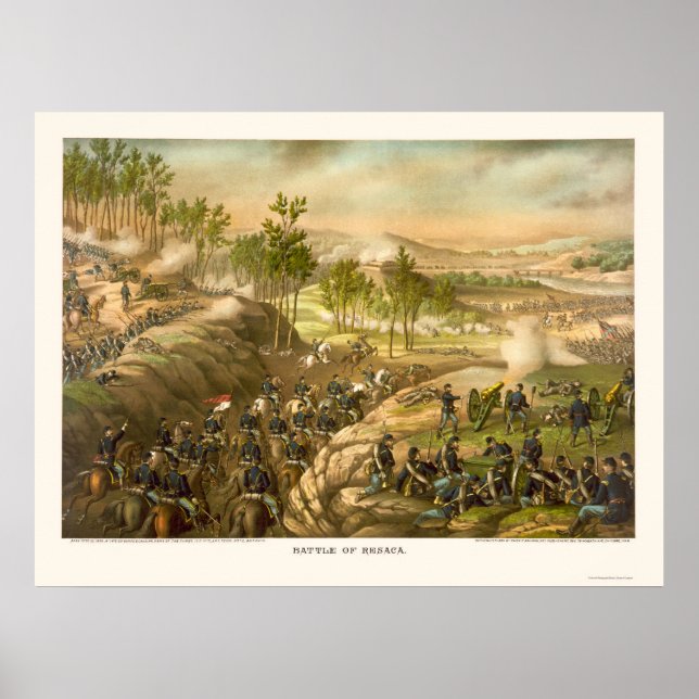 Kurz och Allison 1864:s strid mot Resaca Poster (Framsidan)