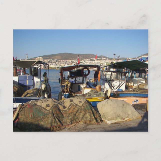 Kusadasi Fishing Harbour Vykort (Framsida)