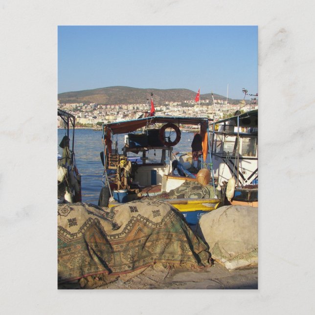 Kusadasi Fishing Harbour Vykort (Framsida)