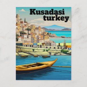 Kusadasi Turkiet Resa vykort Konst, Kusadasi Turk