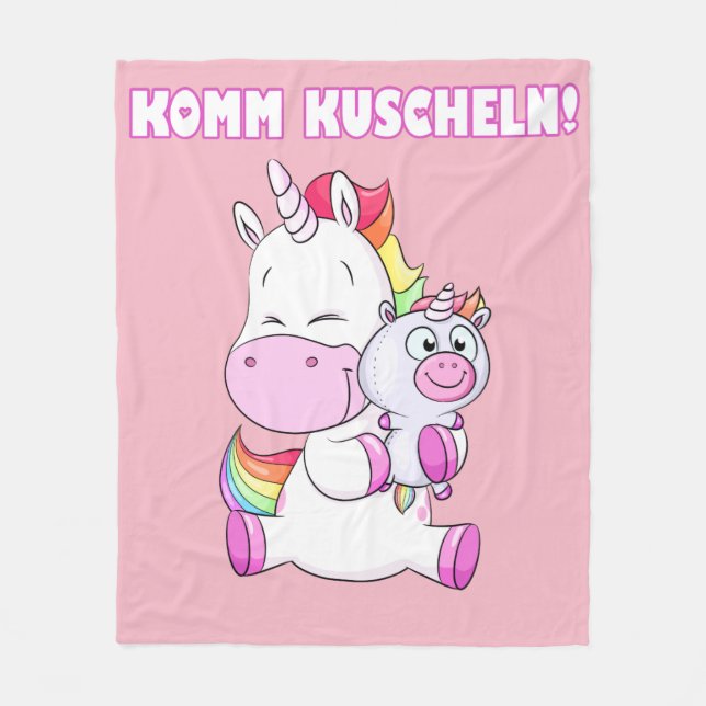 Kuschel Einhorn Decke Fleecefilt (Framsidan)