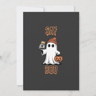 Kuscheliger Halloween Geist Kamera Inbjudningar