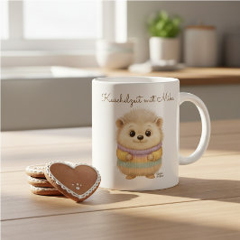 Kuschelzeit Igel mit Name Kaffemugg