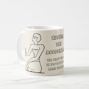 "Kushim revisorn: 1st Bekant namngav Person " Kaffemugg