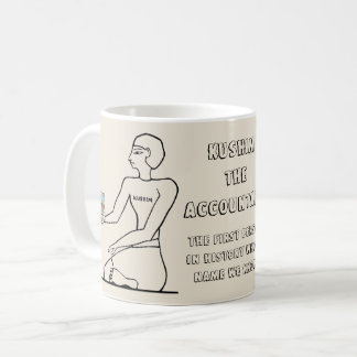 "Kushim revisorn: 1st Bekant namngav Person " Kaffemugg