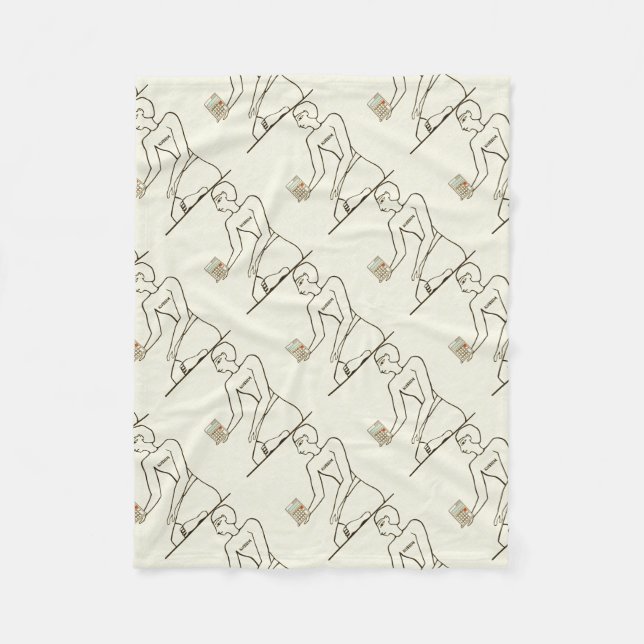 "Kushim the Accountant Holding a Calculator" Fleecefilt (Framsidan)