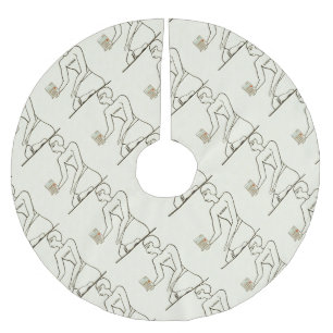 "Kushim the Accountant Holding a Calculator" Julgransmatta Borstad Polyester