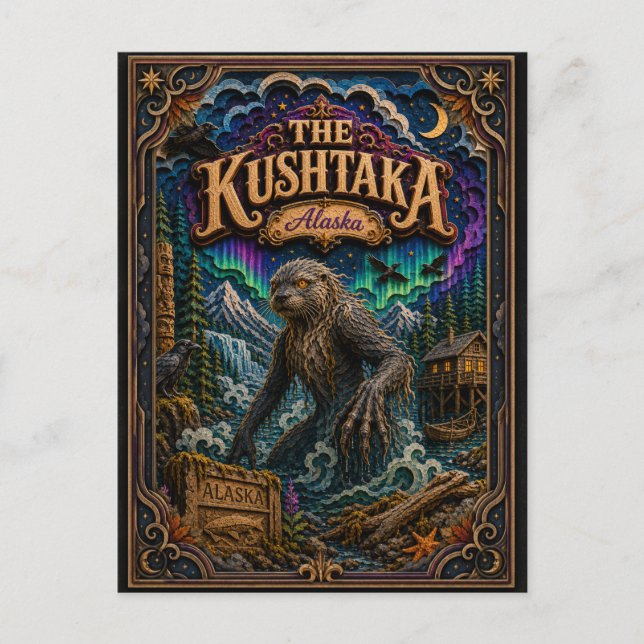 Kushtaka Alaska Popcut Legender Vykort (Framsida)