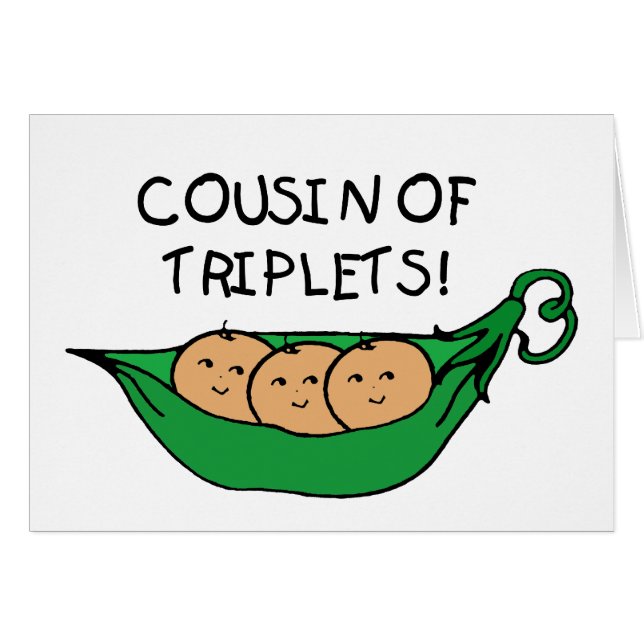 Kusin av Tripletspoden Hälsningskort (Framsidan Horizontal)