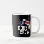 Kusin-besättningen med amerikanska Flagga för 4:e  Kaffemugg<br><div class="desc">Kumsinbesättningen med amerikanska Flagga i fjortonde juli</div>