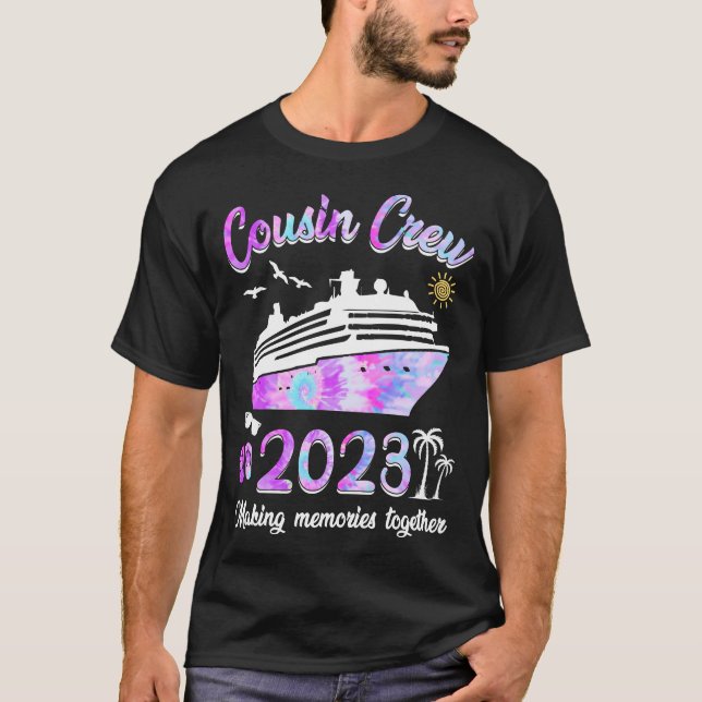 Kusin Crew 2023 Tie Dye Cruise Älskare T Shirt (Framsida)