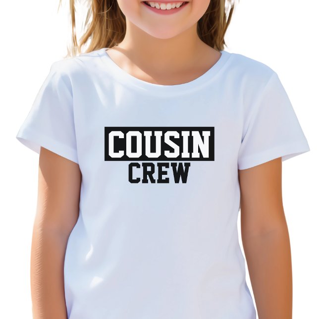 Kusin Crew Black and White Kids T-Shirt (Skapare uppladdad)