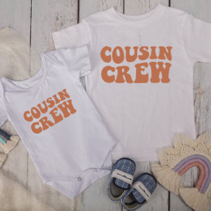 Kusin Crew Brun matchningsfamilj T Shirt
