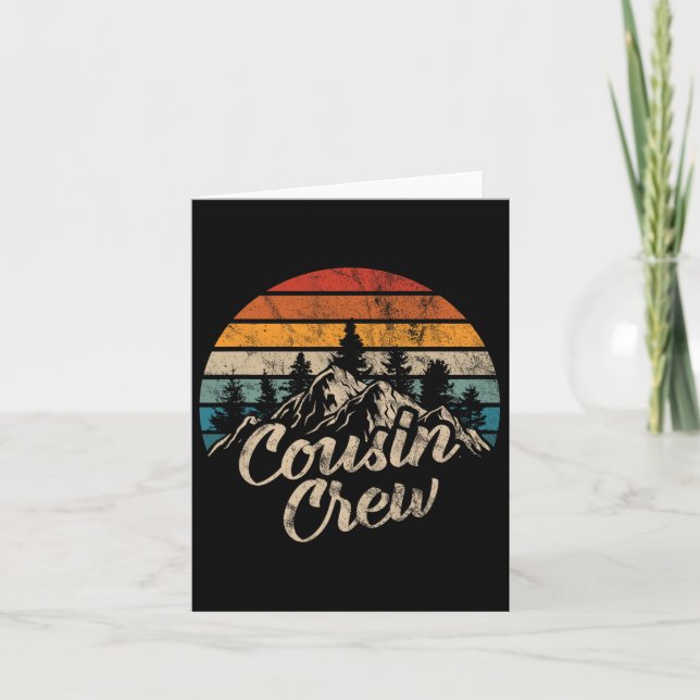 Kusin Crew Camping Outdoor Sunset Summer Camp Kort (Framsida)