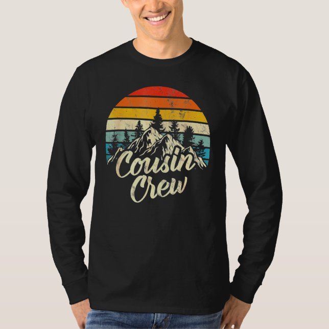 Kusin Crew Camping Outdoor Sunset Summer Camp T Shirt (Framsida)