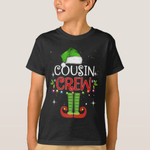 Kusin Crew Cute Julafton Elf Party Pajama Matching T Shirt