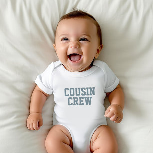 Kusin Crew   Dusty Blue Kids Baby Bodykosti T Shirt