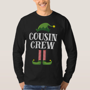 Kusin Crew Elf Matching Group Julfamilj T Shirt