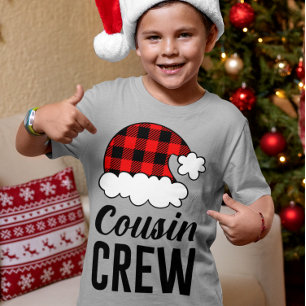 Kusin Crew jul-Helgdag Buffalo Play Barn T Shirt