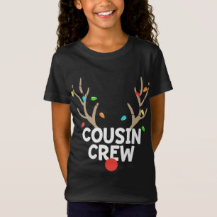 Kusin Crew jul Pajama Reindeer Ljus Match T Shirt