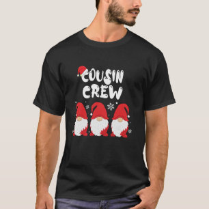 Kusin Crew jul Pajamas Funny Gnomes Älskare L T Shirt