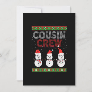 Kusin Crew jul Pajamas Gnome Träd Merry Xma Inbjudningar