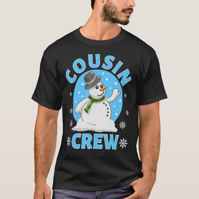 Kusin Crew jul Pajamas Gnome Träd Merry Xma T Shirt (Framsida)