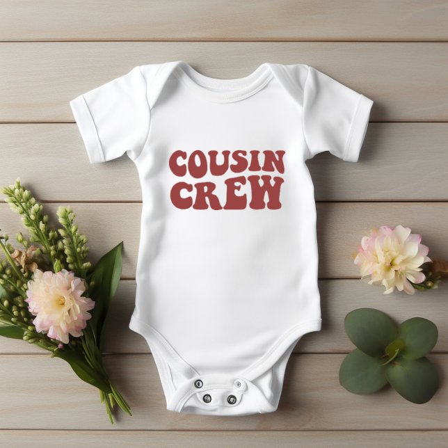 Kusin Crew | Matchningsfamilj för maron T Shirt (Skapare uppladdad)