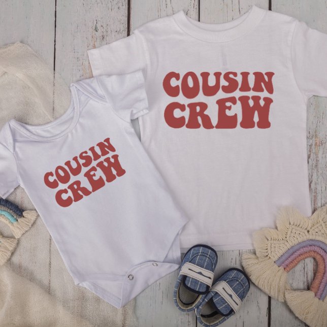 Kusin Crew | Matchningsfamilj för maron T Shirt (Skapare uppladdad)