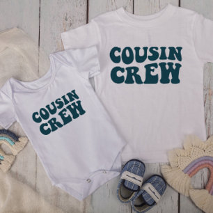 Kusin Crew Matningsfamilj för Mörk T Shirt