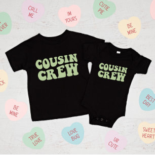Kusin Crew   Olivmatchningsfamilj T Shirt