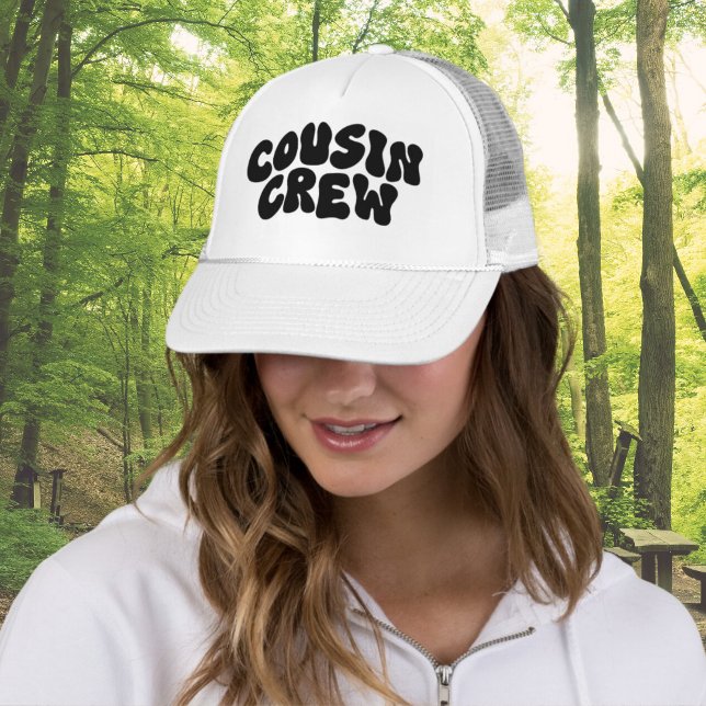 Kusin Crew | Retro Matching Cousin Family Reunion Keps (Cousin Crew camp Matching Family Reunion Trucker Hat a perfect matching gift for cousins)