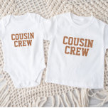 Kusin Crew | Rust Kids Baby T-Shirt<br><div class="desc">personlig av kläder med anpassningsbar tryckt med grafik eller annan anpassningsbar av "kusin Crew". Använda designen verktyg om du vill redigera texten typsnitt och färg eller lägga till egna foton för att skapa en typ av anpassningsbar t-shirt-design. Välj bland många olika t-shirts, tanktop och sweatshirts för manar, kvinnor, barn, småbarn...</div>