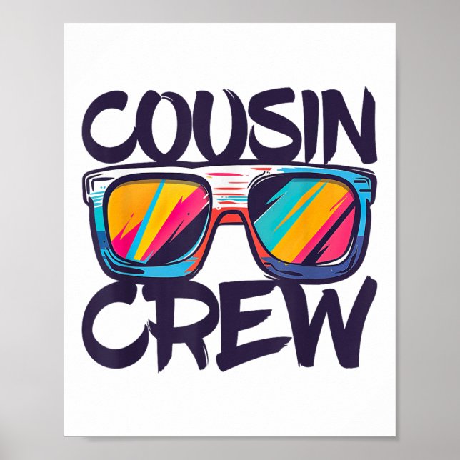 Kusin Crew Shirt Vuxnas Kids Matching Cousin Crew Poster (Framsidan)