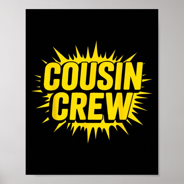 Kusin Crew Shirt Vuxnas Kids Matching Cousin Givi Poster (Framsidan)