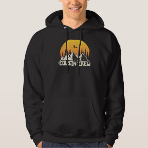Kusin Crew, sommarlägercamping, solnedgång utomhus Hoodie