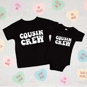 Kusin Crew Svart matchningsfamilj T Shirt