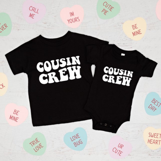 Kusin Crew | Svart matchningsfamilj T Shirt (Skapare uppladdad)