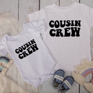 Kusin Crew Vit matchningsfamilj T Shirt