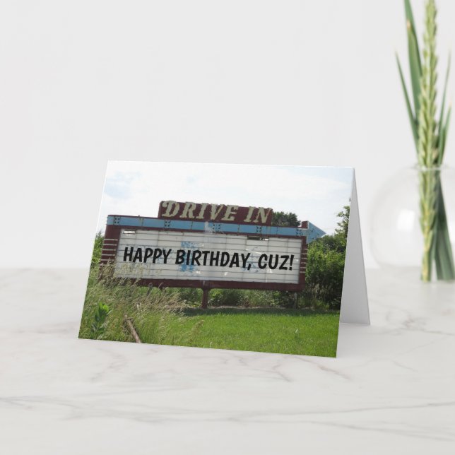 KUSIN FÖDELSEDAGSKORT, KÖR I FILM KORT (Framsida)