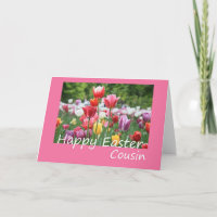 Kusin Glad påsk Tulip-kort
