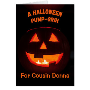 Kusin Halloween Cute Jack o'Lantern Hälsningskort