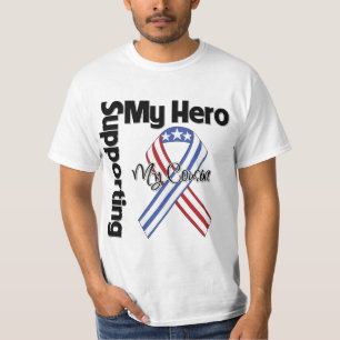 Kusin - militärt understödja min hjälte t-shirt