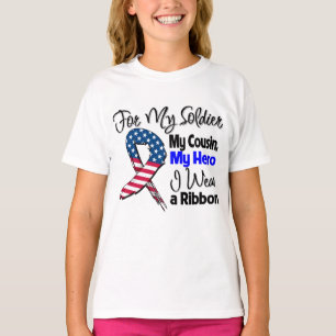 Kusin - min soldat, mitt patriotiska band för tee shirt