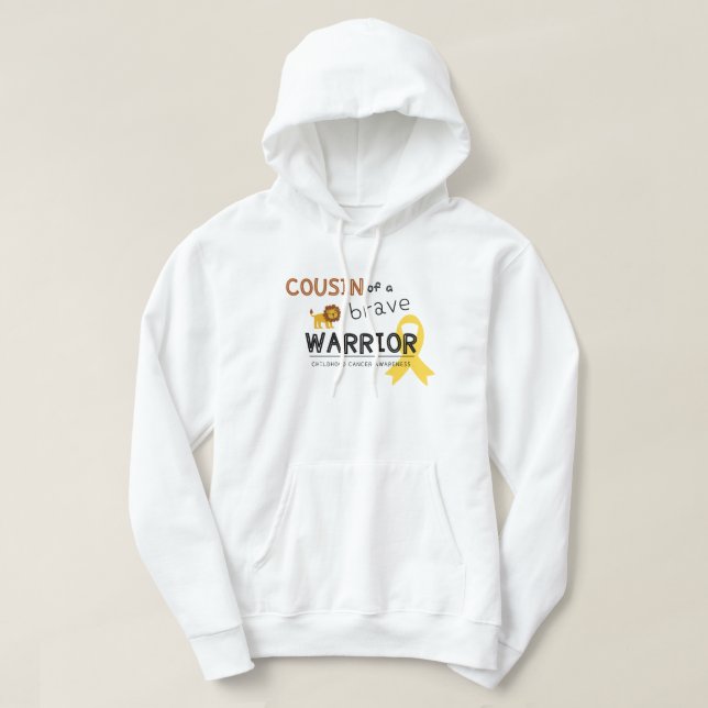 kusin modig krigare lejon pullover hoodie (Design framsida)