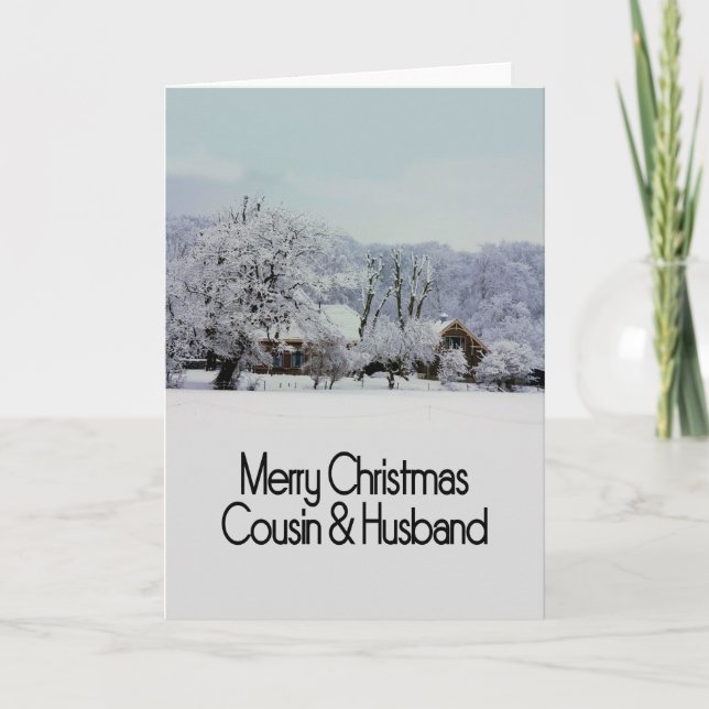 Kusin och Make God jul-kort Helgkort (Framsida)